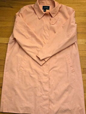 Lauren Ralph Lauren Pink Single Breasted Trench Car Coat Jacket Plus Size 3X